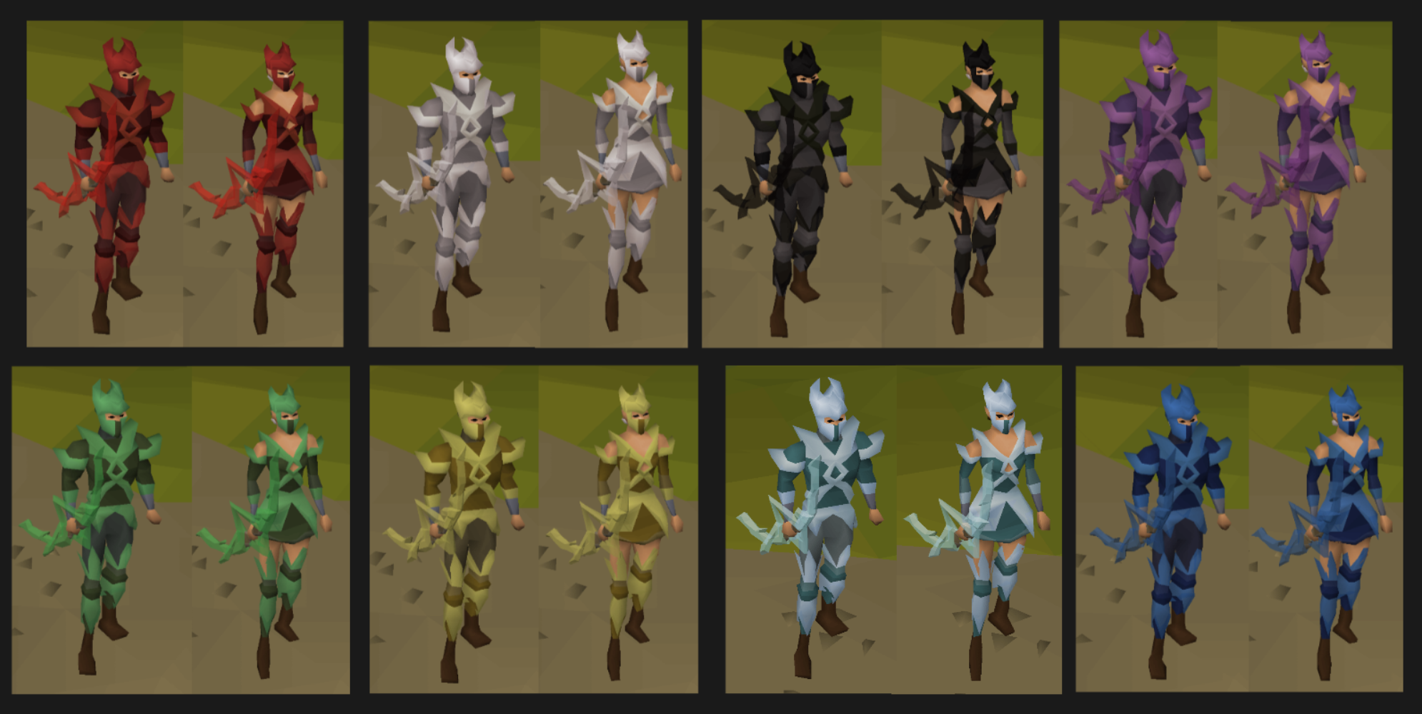 Crystal Armour Recolours OSRS Old School Runescape Guides